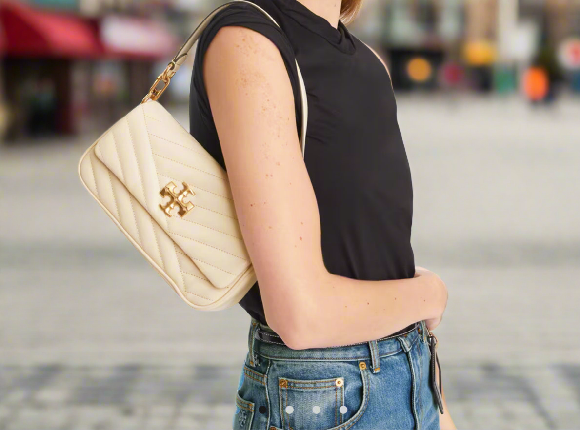 NWT Tory Burch Kira Chevron Small Flap Leather Shoulder Bag with Dust Bag