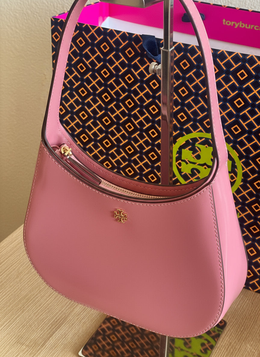 NWT Tory Burch Emerson Patent Leather Shoulder Bag in Pink