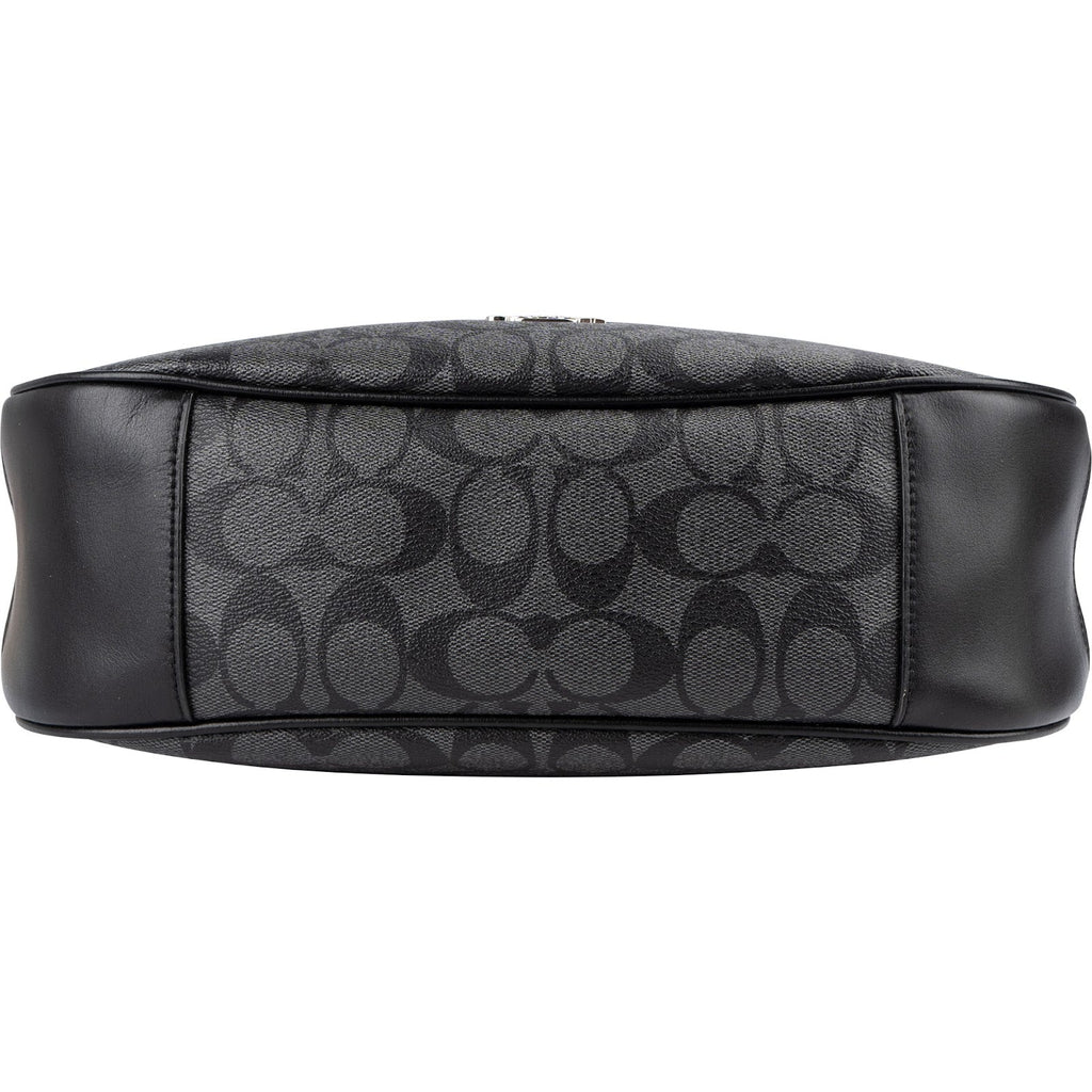 Coach Monogram Signature Black Hobo Shoulder Bag