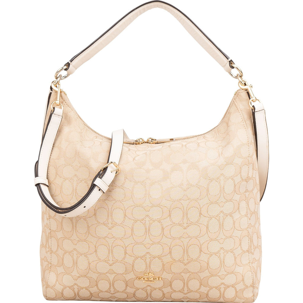 Coach Monogram Signature Canvas Celeste Convertible Hobo Crossbody Bag