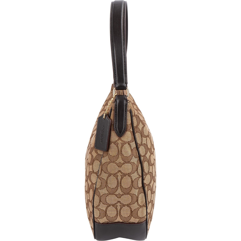Coach Monogram Signature Canvas Hobo Shoulder Bag