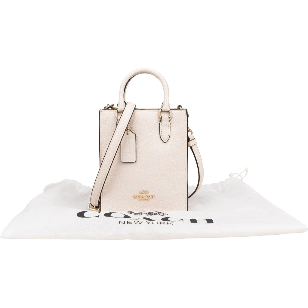 Coach Pebbled Dempsey Mini North South Tote Crossbody Handbag
