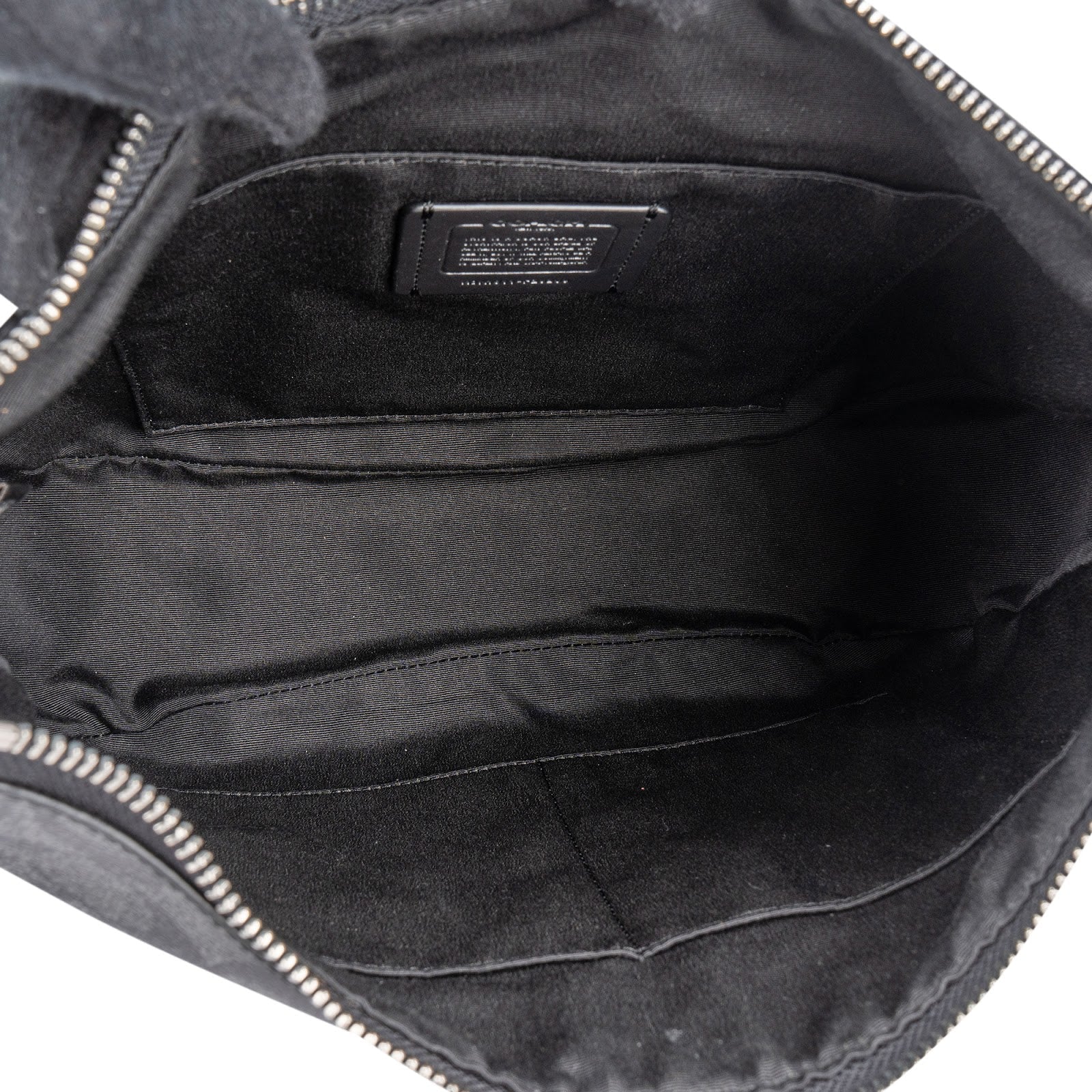 Coach Monogram Signature Black Hobo Shoulder Bag
