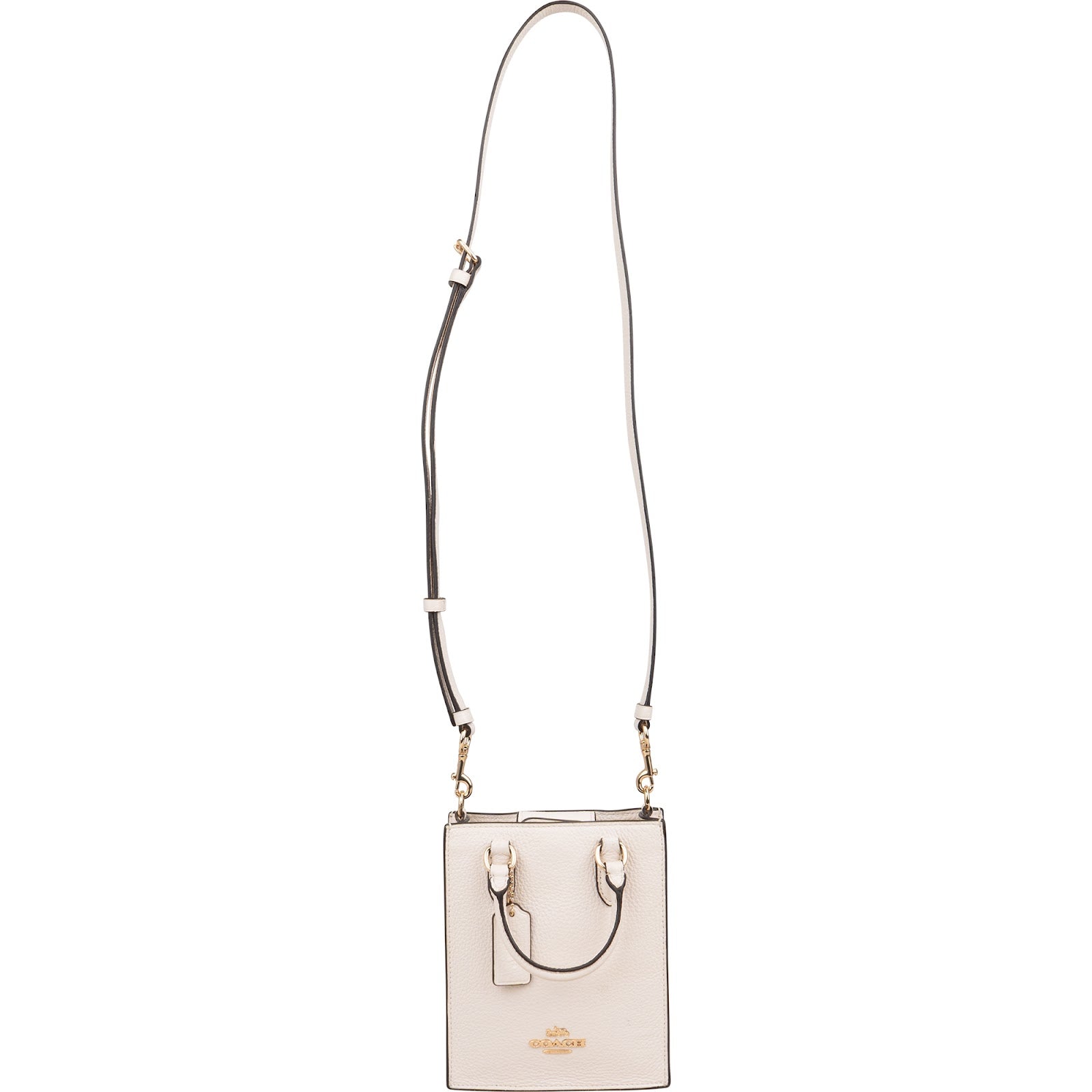 Coach Pebbled Dempsey Mini North South Tote Crossbody Handbag