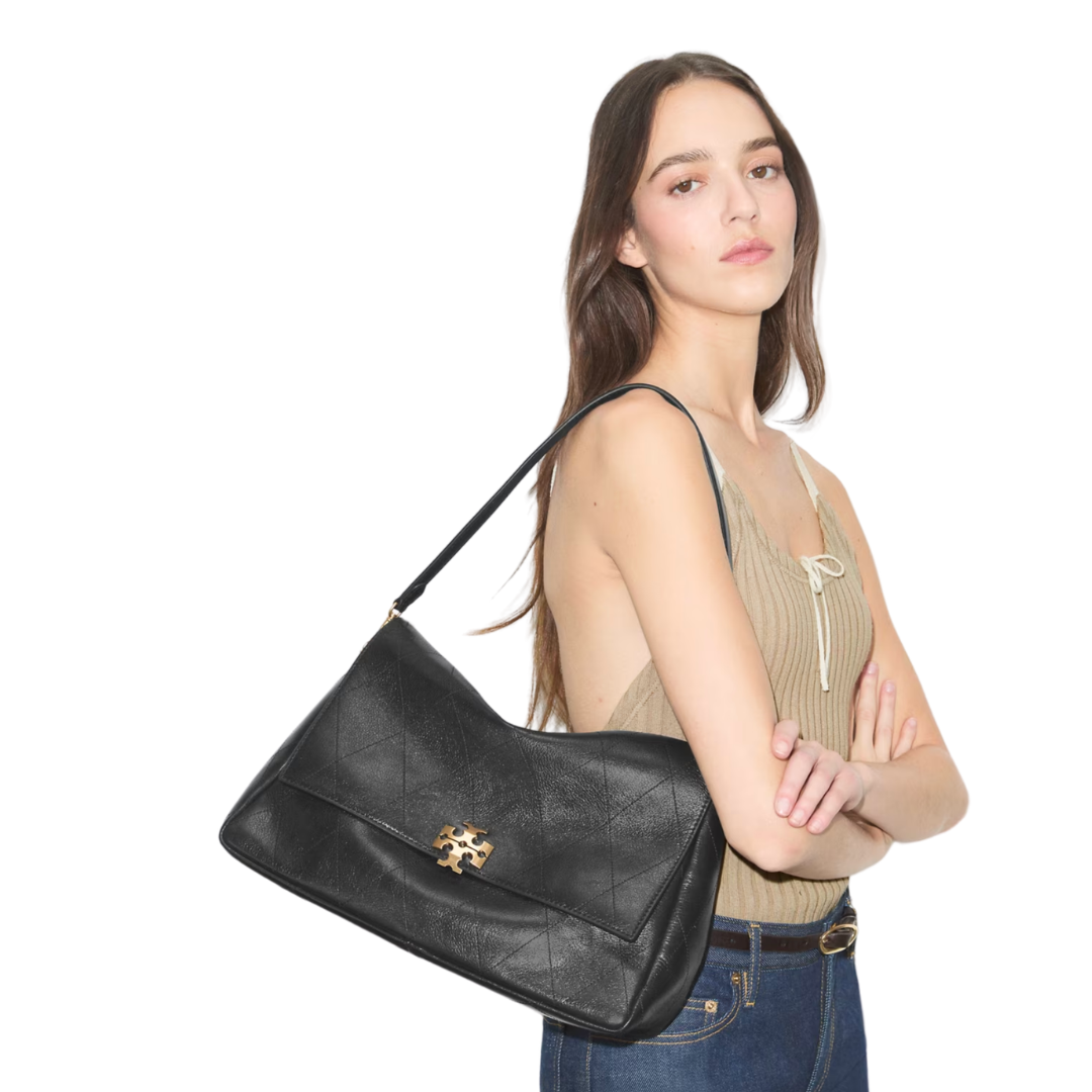 Tory Burch Charlie Quilted Large Shoulder Bag