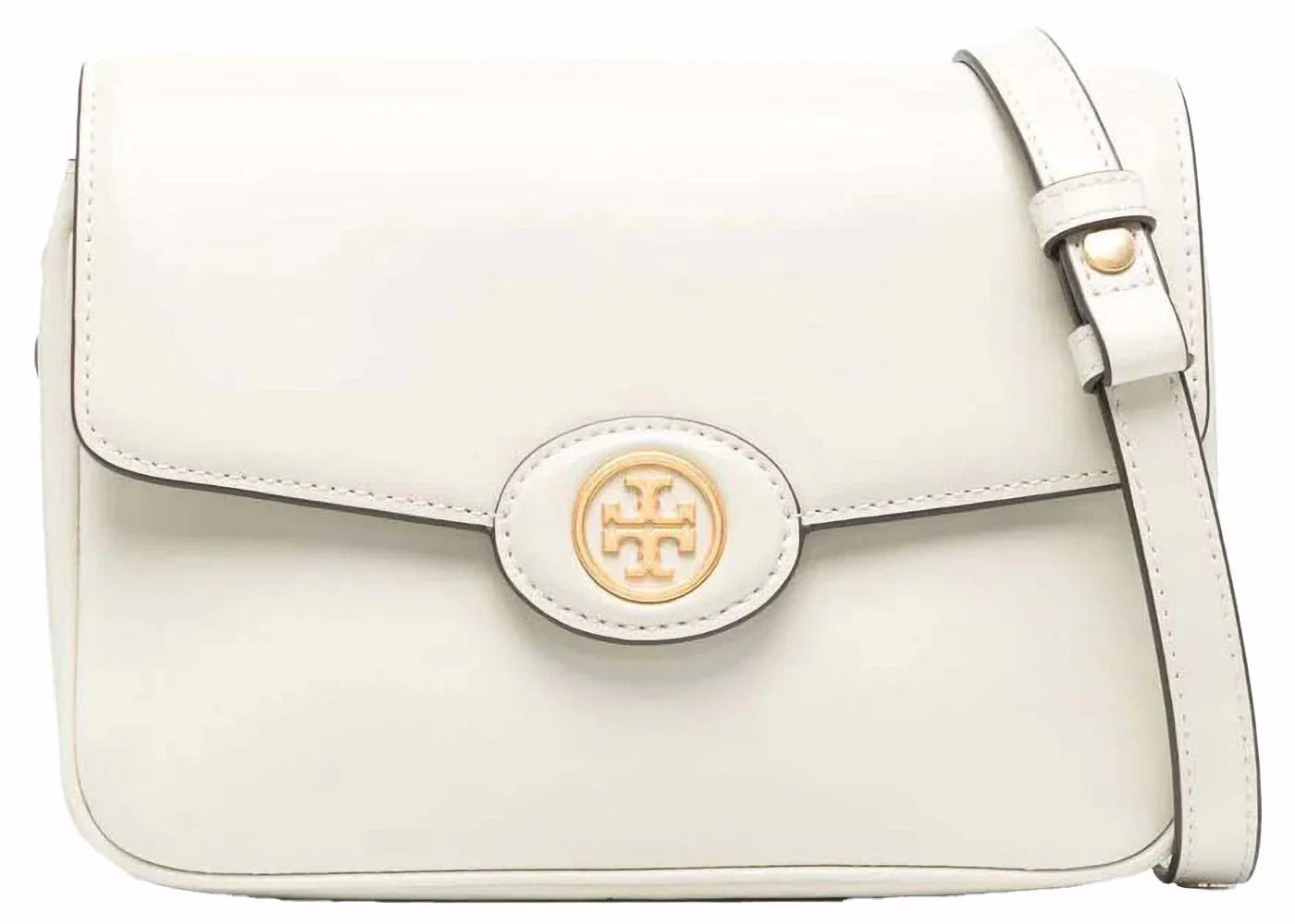 Tory Burch Robinson Spazzolato Shoulder Bag Shea Butter
