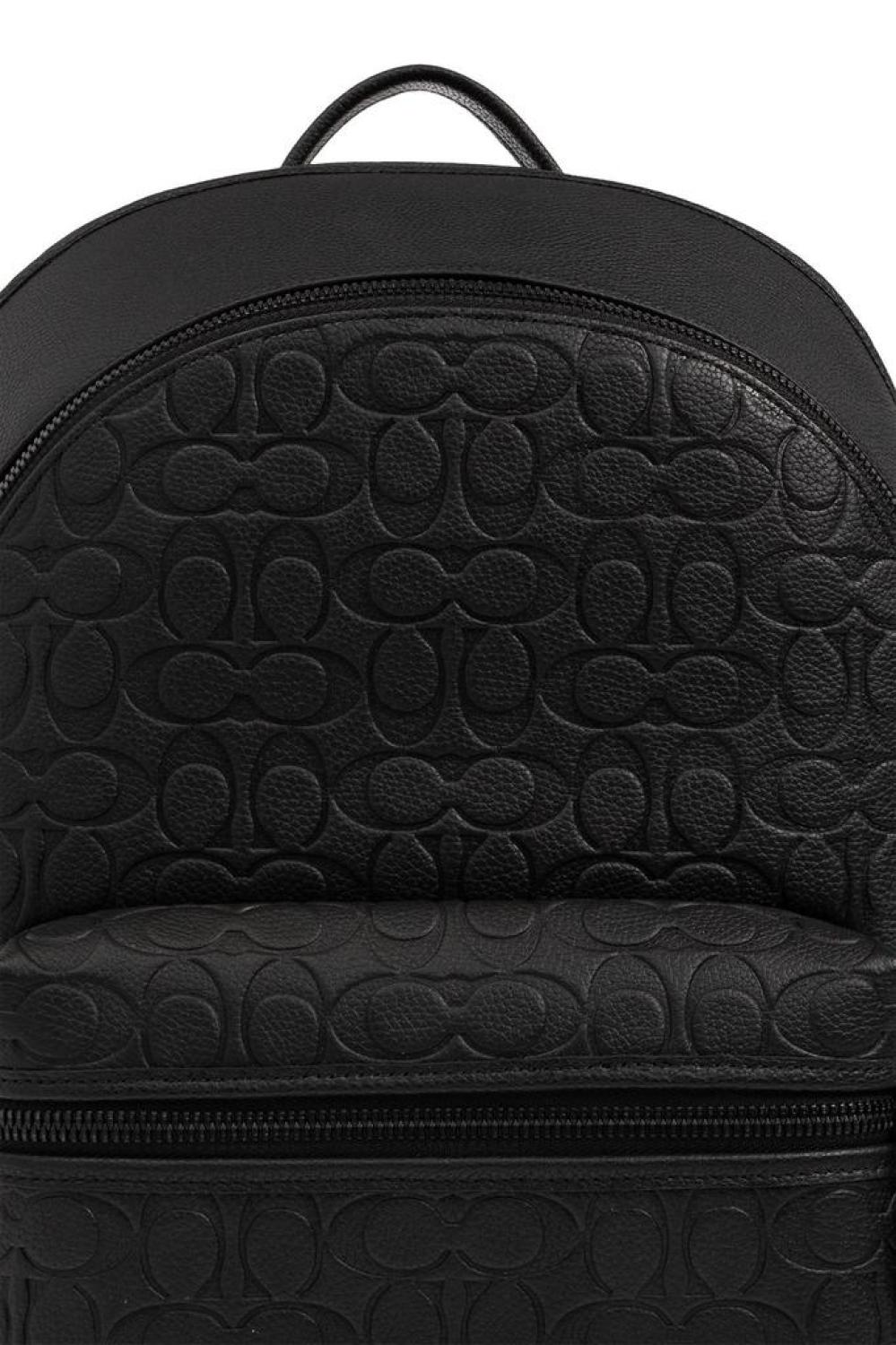 Coach Monogram Embossed Backpack