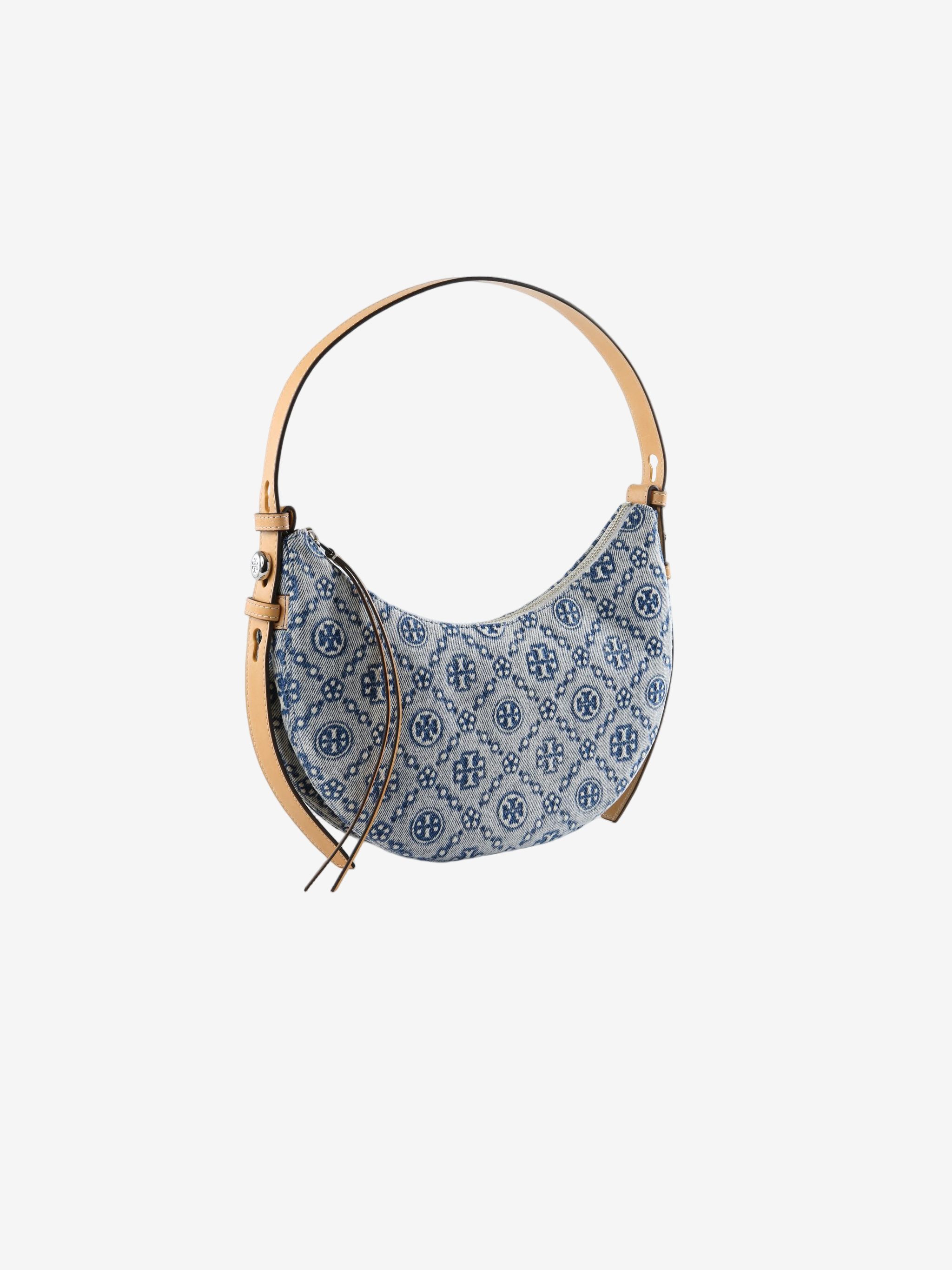 TORY BURCH - Women Romy Denim Half Moon Bag