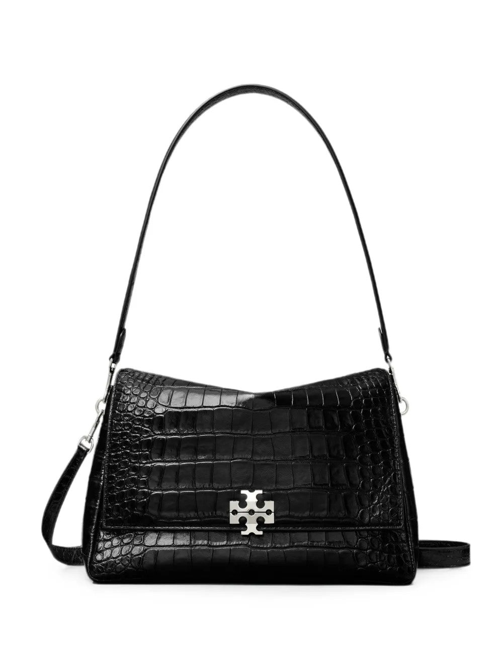 TORY BURCH - Women Charlie Embossed Croc Shoulder Bag